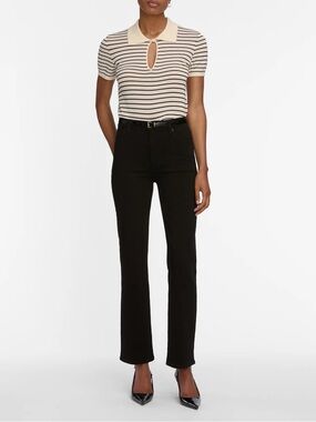 Frame Le Sleek Straight Black Stretch Jeans size 28